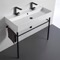 Double Trough Console Sink, Modern, 40